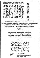 Vikram Seth's calligraphy in his debut, Mappings, 1981