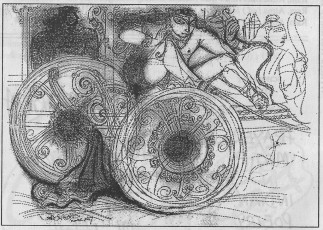 Asit Mondal's art in his Mahabharata Drawings, 2002