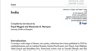Poets Highlighted in Annual Article on Indian Writing in English in ‘Literature, Critique, and Empire Today’ (2025)